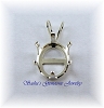 12 X 10 OVAL STERLING SILVER SNAPTITE PENDANT